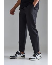 BoohooMAN - Tapered Fit Lightweight Stretch Smart Trousers - Lyst