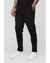 BoohooMAN - Tall Slim Tapered Interlock Joggers - Lyst