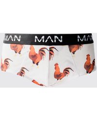 BoohooMAN - Man Unterhose mit Hahn-Print - Lyst
