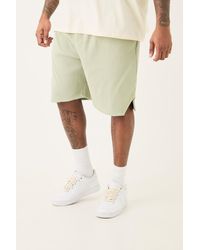 BoohooMAN - Plus Volly Short Length Heavy Weight Ribbed Short - Lyst