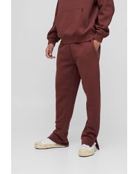 BoohooMAN - 330gsm Regular Fit Split Hem Jogger - Lyst