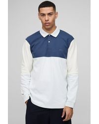 Boohoo - Polo Man De Rugby Con Colores En Bloque - Lyst