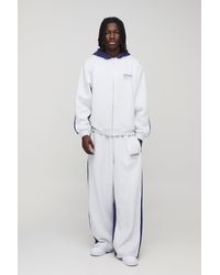 Boohoo - Oversized Homme Colour Block Zip Hooded Tracksuit - Lyst