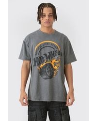 BoohooMAN - Loose Hotwheels Wash License T-shirt - Lyst