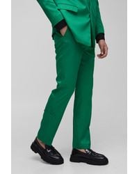 Boohoo - Straight Fit Cross Applique Suit Trouser - Lyst