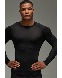 BoohooMAN - Active Lightweight Essentials Gym Raglan Muscle Fit Long Sleeve T-Shirt - Lyst