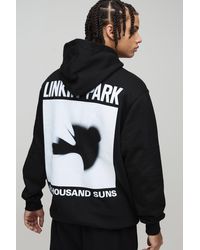 BoohooMAN - Oversize Hoodie mit lizenziertem Blockabsatz Band Print - Lyst