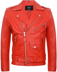 BoohooMAN - Infinity Leather Leather Brando Biker Rock Motorcycle Hide Jacket - Lyst
