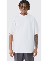 BoohooMAN - Tall Oversized Extended Neck T-shirt - Lyst