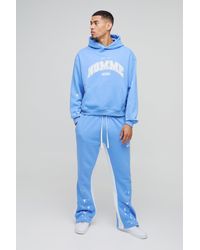 BoohooMAN - Oversized Boxy Paint Splatter Homme Gusset Tracksuit - Lyst