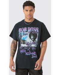 BoohooMAN - Oversized Bob Ross License T-shirt - Lyst
