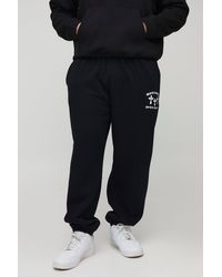 BoohooMAN - Plus Cross Print Oversized Joggers - Lyst