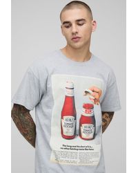 BoohooMAN - Regular Fit Heinz Ketchup License Graphic T Shirt - Lyst