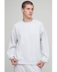 BoohooMAN - Basic Oversized Boxy Crew Neck Sweatshirt - Lyst