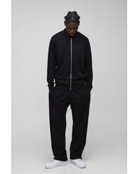 BoohooMAN - Lightweight Basic Regular Fit Bomber Jacket And Straight Leg Jogger Set - Lyst