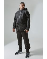 BoohooMAN - Plus Man Active Tech Zip Thru And Jogger Tracksuit - Lyst