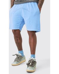 BoohooMAN - Plus Oversized Hearbreakers Shorts In Blue - Lyst