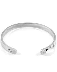 BoohooMAN - Anchor & Crew Russell Compass Cutout Wayfarer Silver Bangle - Lyst