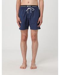 BoohooMAN - Boss Swim Shorts Solid Classic - Navy Swimwear - Lyst