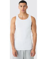 BoohooMAN - Basic Muscle Fit Tank - Lyst