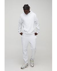 BoohooMAN - Lightweight Basic Regular Fit Over The Head Hoodie And Relaxed Tapered Jogger Set - Lyst