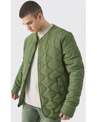 Boohoo - Tall Onion Quilted Liner Jacket - Lyst