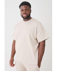 BoohooMAN - Plus Core Fit Heavy Interlock T-shirt - Lyst