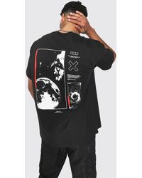 BoohooMAN - Oversized Space Back Print T-shirt - Lyst