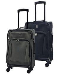 BoohooMAN - Infinity Leather Lightweight Suitcase 4 Wheel Luggage Travel Soft Cabin Bag - Lyst