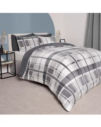 BoohooMAN - Ohs Teddy Fleece Duvet Cover Set Pillowcase Bedding Check - Lyst