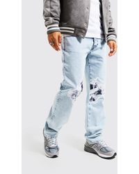 BoohooMAN Denim Relaxed Fit Lightning 