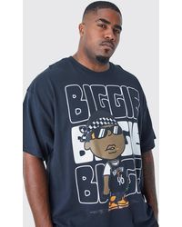 BoohooMAN - Plus Size Notorious Big Chest Print License T-shirt - Lyst