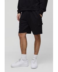 BoohooMAN - Lightweight Basic Relaxed Fit Mid Length Cargo Shorts - Lyst