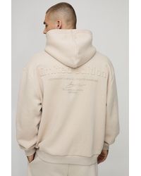 BoohooMAN - Oversized Limited Edition Embossed Hoodie - Lyst