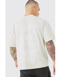BoohooMAN - Oversized Boxy Tonal Homme Gothic Graphic T-shirt - Lyst
