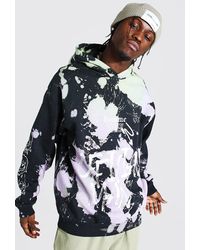 man official graffiti print hoodie