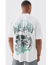BoohooMAN - Oversized Limited Skull Print T-shirt - Lyst