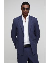 BoohooMAN - Lockerer Blazer aus Leinenmischung - Lyst