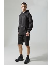 BoohooMAN - Tall Active Tech Hoodie And Shorts Set - Lyst