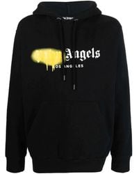 BoohooMAN - Palm Angels La Spray Paint Logo Black Hoodie - Lyst