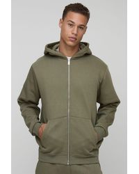 BoohooMAN - Tall Basic Regular Zip Through Hoodie - Lyst