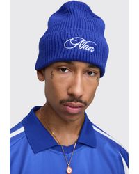 BoohooMAN - Embroidered Beanie - Lyst