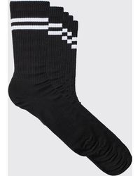 BoohooMAN - 5 Pack Sport Stripe Socks - Lyst