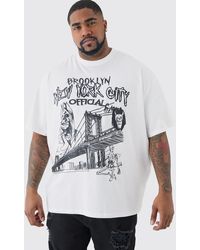 Boohoo - Plus Oversized Official City Print T-Shirt - Lyst
