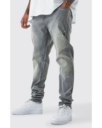 BoohooMAN - Plus Skinny Stretch Stacked Tinted Jeans - Lyst