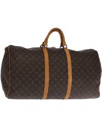 BoohooMAN - Louis Vuitton Preloved Keepall 55 Monogram Canvas Duffel Unisex - Brown Travel Bags - Lyst