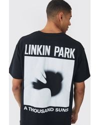 BoohooMAN - Oversized Linkin Park Band License Print T-shirt - Lyst