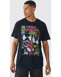 BoohooMAN - Oversized Spiderman Venom Marvel License Print T-Shirt - Lyst