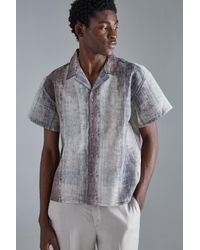 BoohooMAN - Short Sleeve Boxy Tie Dye Sheer Shirt - Lyst