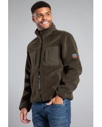 BoohooMAN - Tokyo Laundry Borg Funnel Neck Fleece Jacket - Lyst